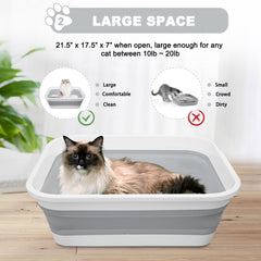 Maohegou litter box low-entry senior-friendly design eases entry and grooming breaks.