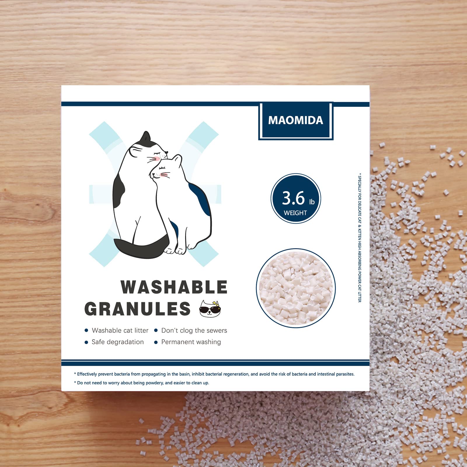 MAOMIDA cat genie compatible refills close-up demonstrating compatibility