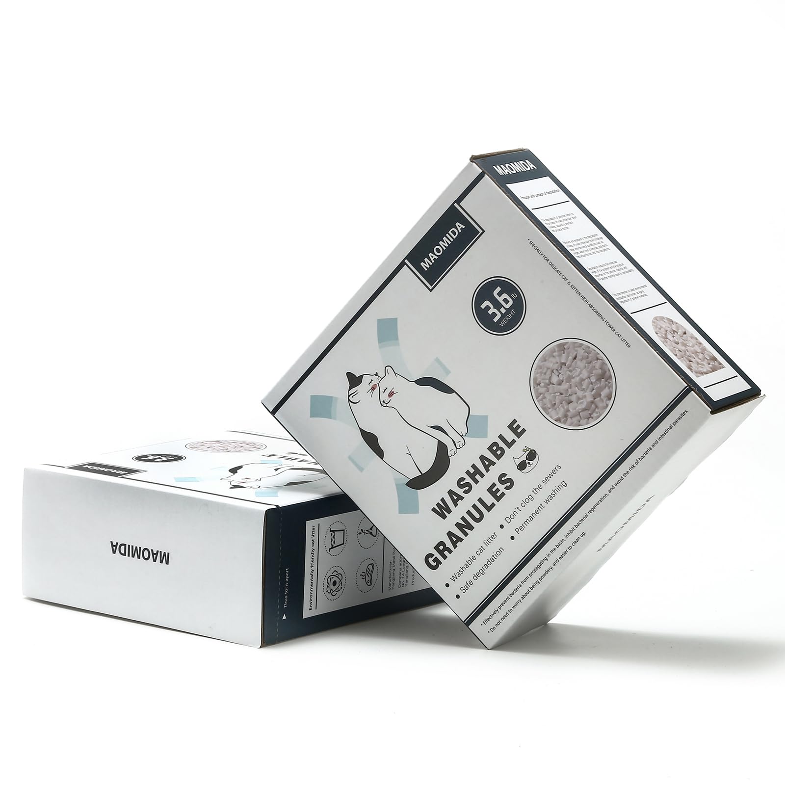 MAOMIDA toilet training kit with cat granules in use