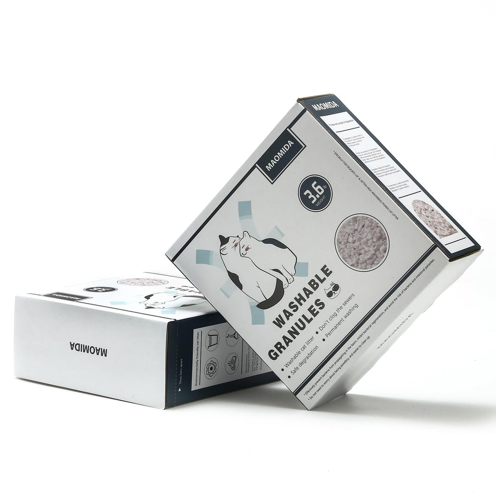 MAOMIDA toilet training kit with cat granules in use