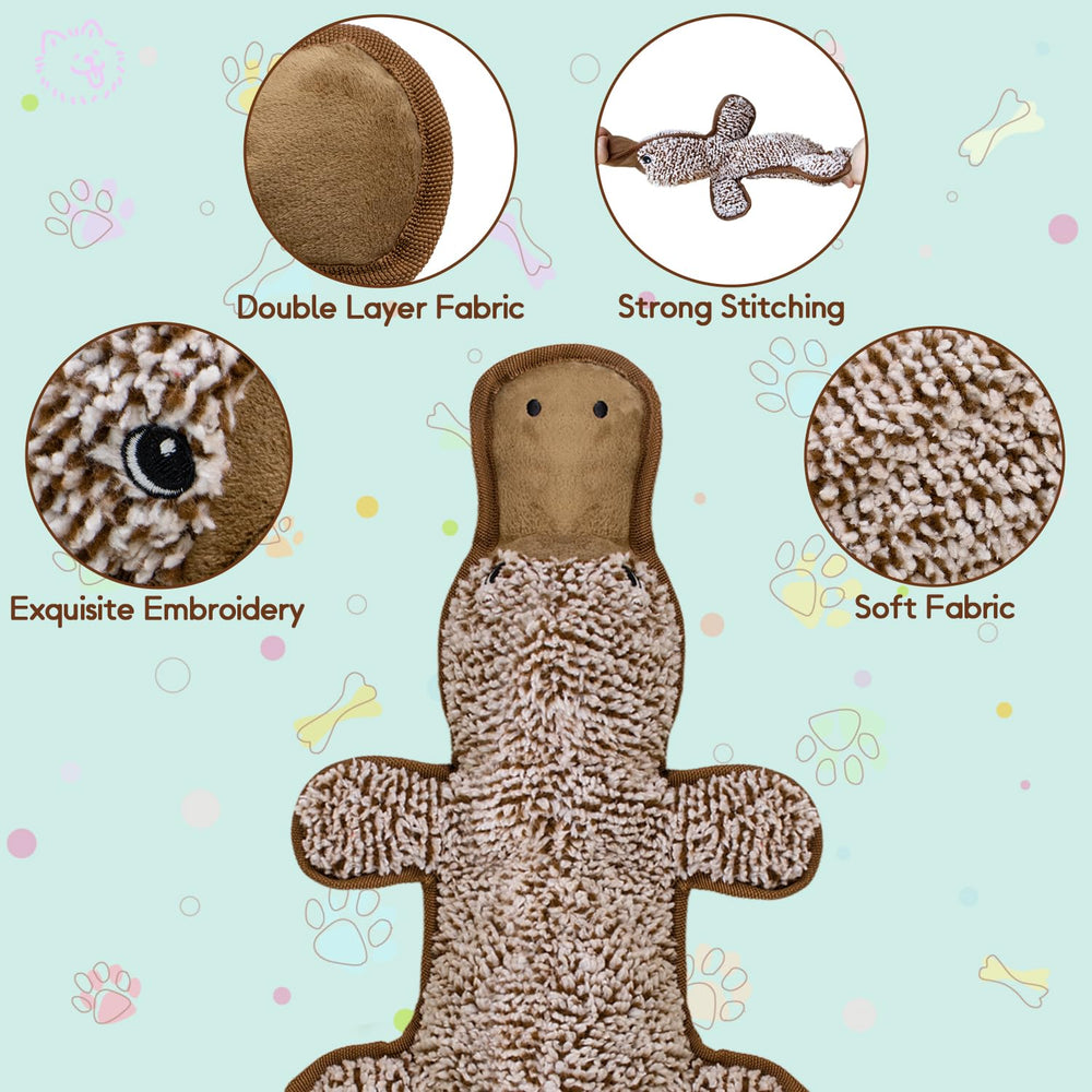 MAOOOOB platypus squeaker toy action demonstrates engaging play and boredom relief.