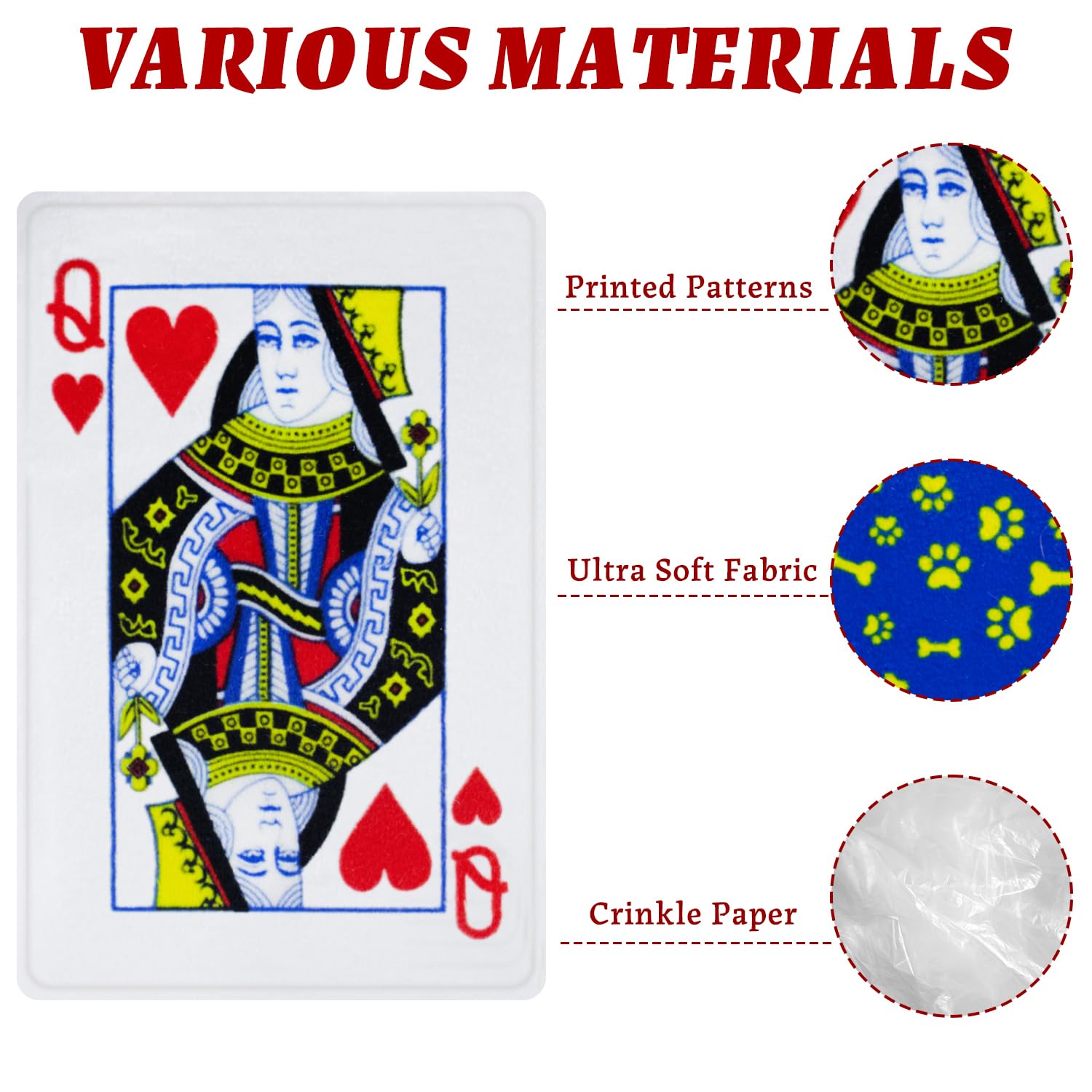 MAOOOOB poker dog toy crinkle inside - interactive sensory enrichment for dogs