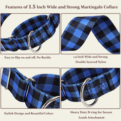 MAOWUWUJOZ martingale D-ring design shown for safe leash attachment.