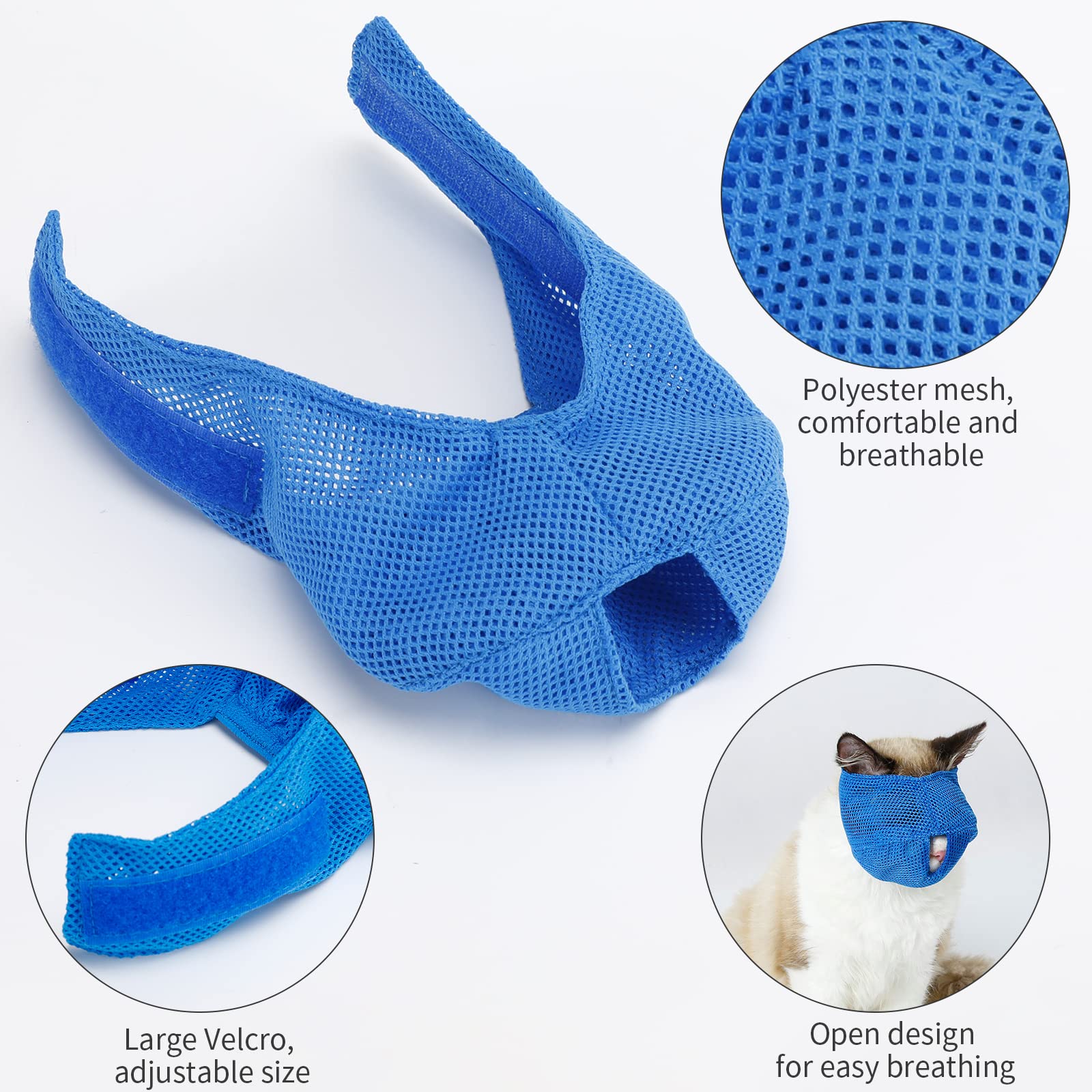 Mapifly cat muzzle features nose ventilation holes to support breathing space