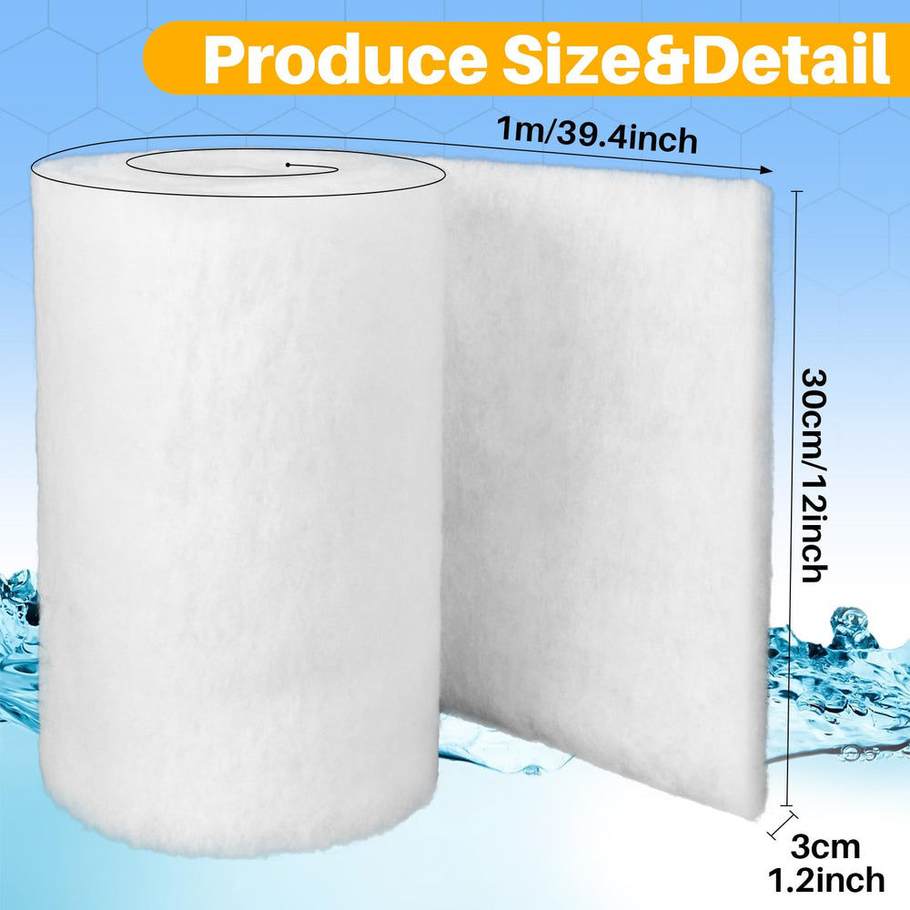 MAQIHAN aquarium filter pad roll shows long white media suitable for cutting.