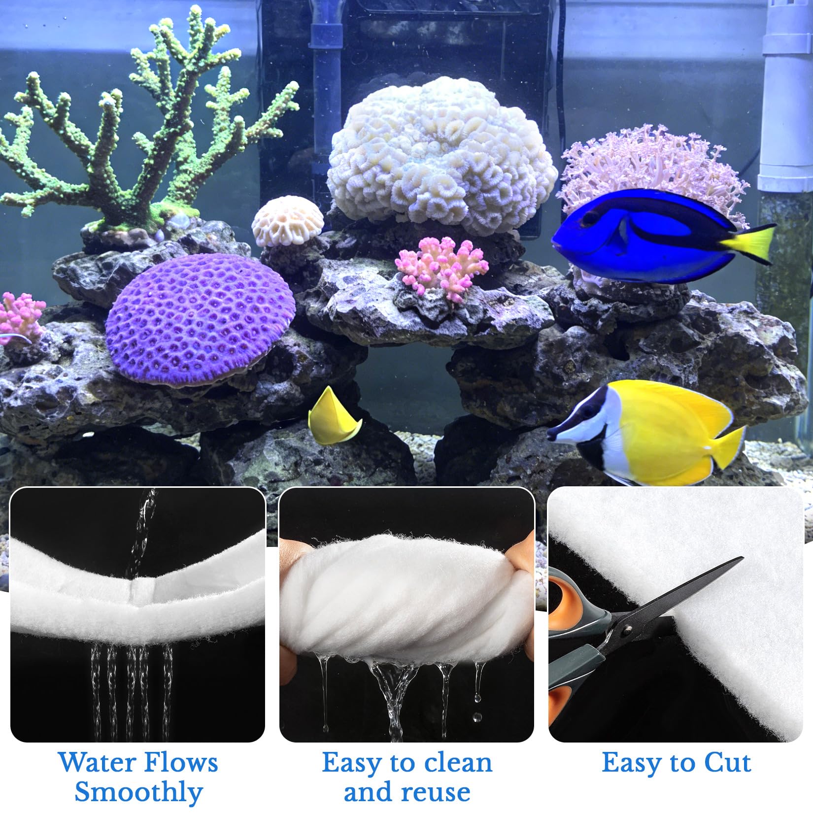 MAQIHAN filter pad is durable and reusable after washing.