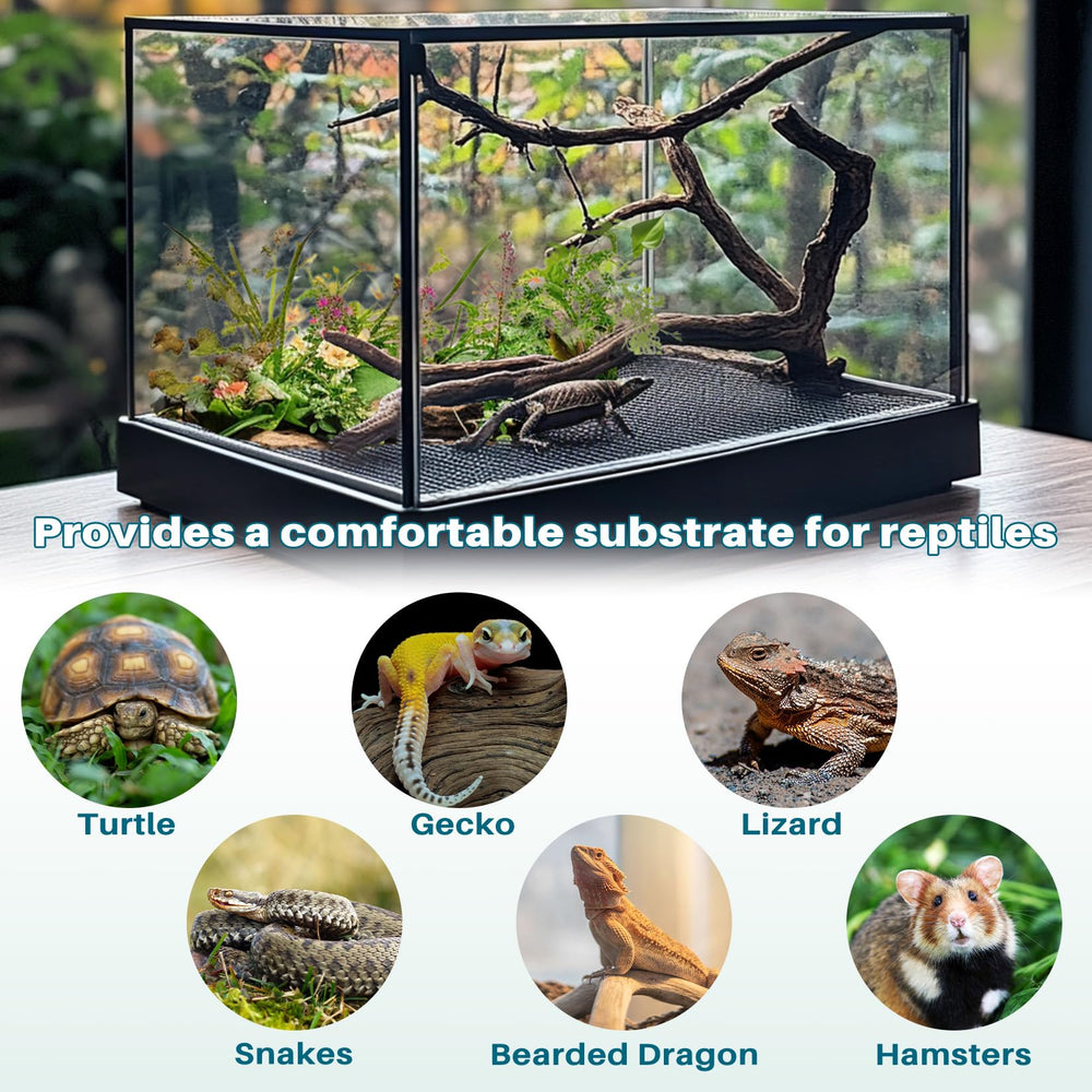 MAQIHAN reptile carpet mat provides a stable surface to reduce slips in terrariums