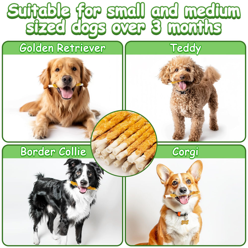 MAQIHAN chewy rawhide sticks for safe supervised chewing sessions.