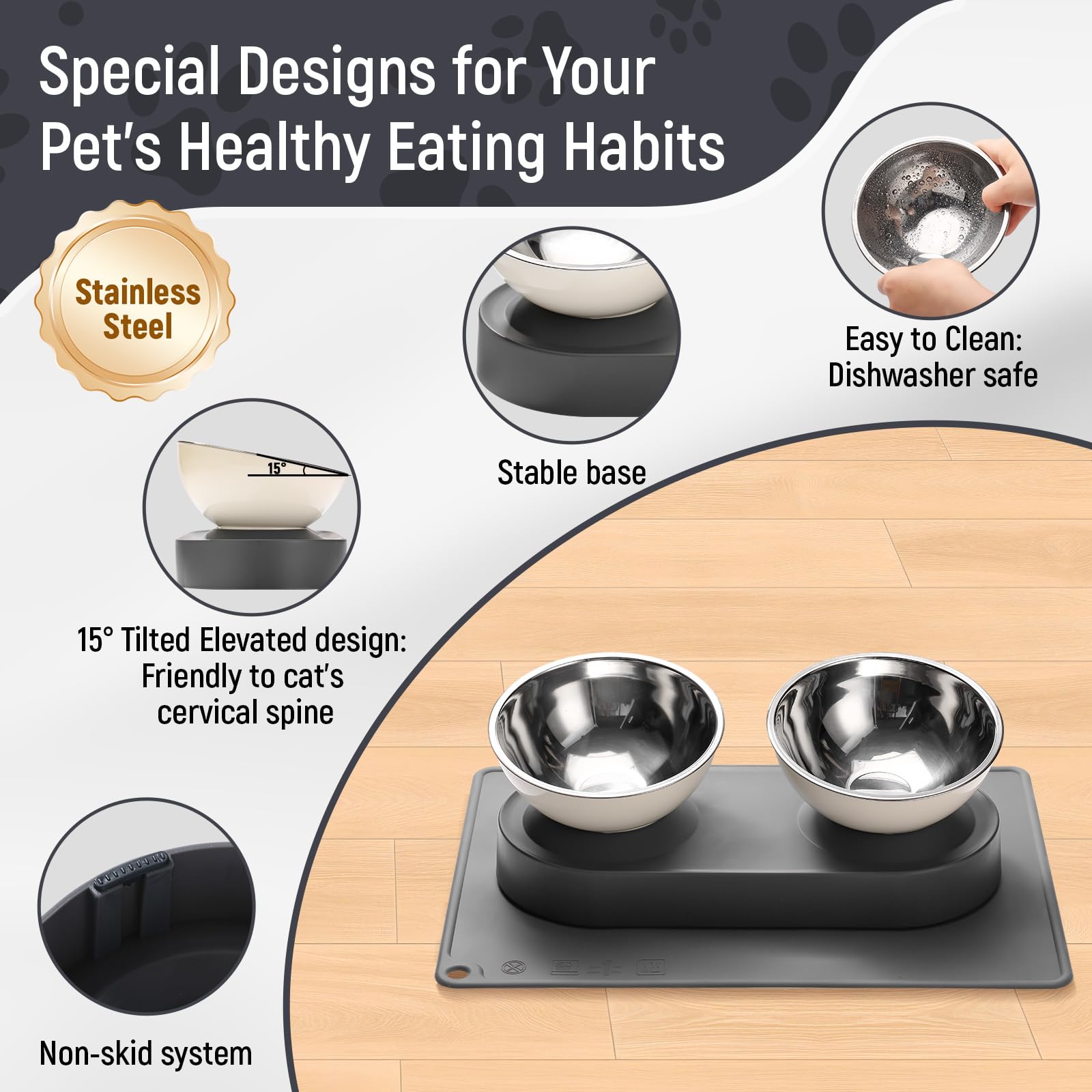 Marchul 1-second detachable design makes bowl cleanup quick and easy.