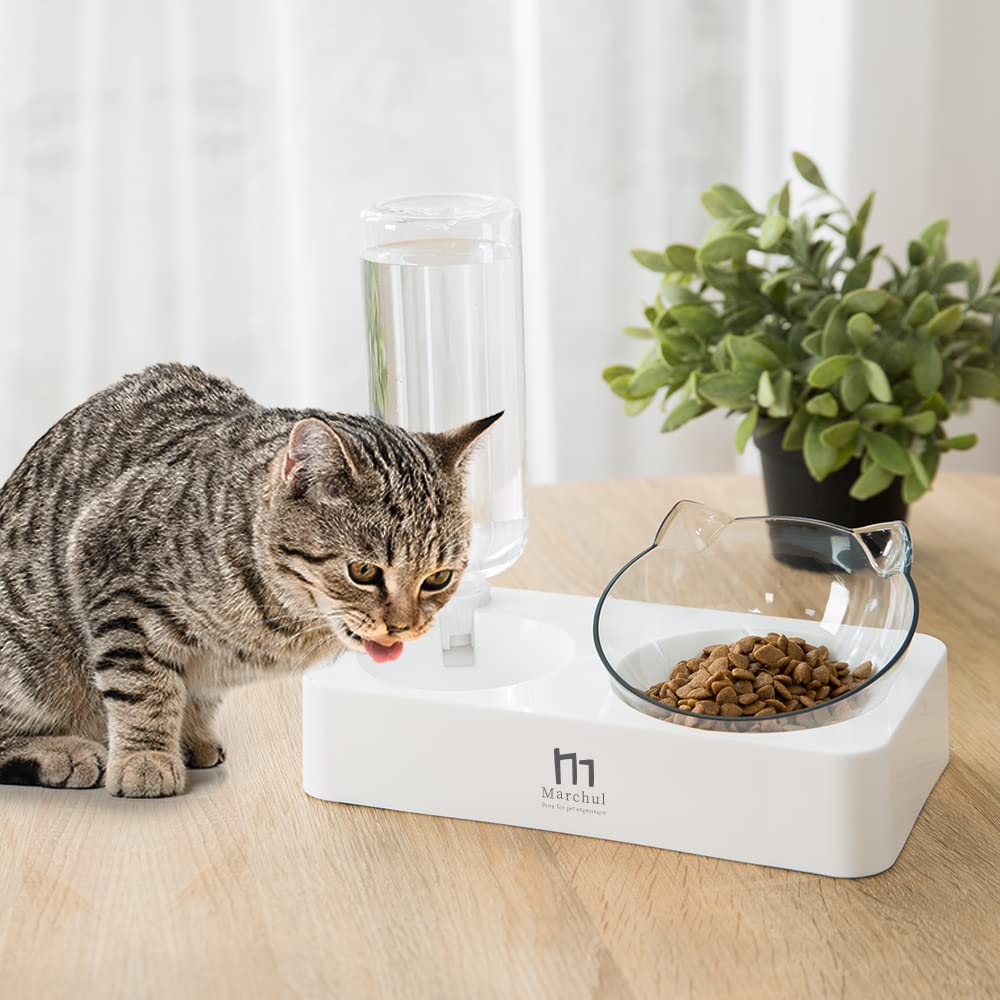 Marchul anti-slip elevated stand prevents tipping during meals