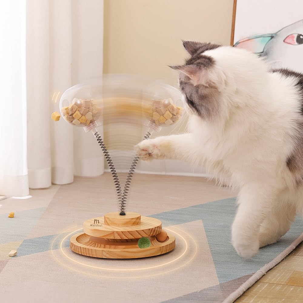 Marchul cat ball toy indoor kitten play keeps cats entertained and engaged.