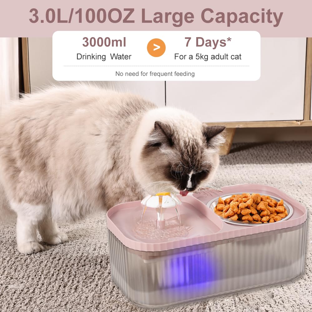 Marchul cat water fountain top view shows compact design for easy hydration.