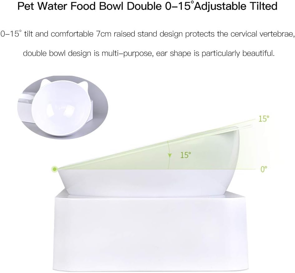 Marchul elevated feeding stand reduces neck strain during meals