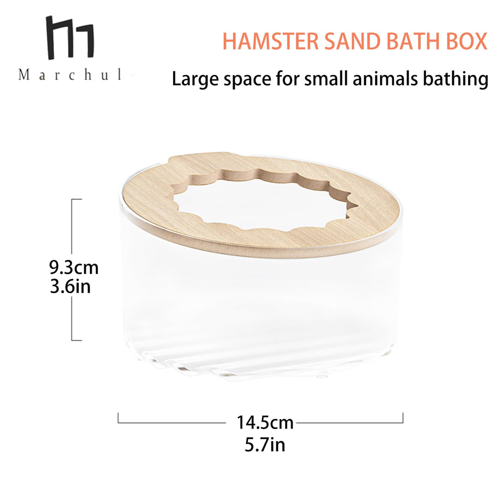 Marchul hamster sand bath container scoop included for quick cleanup