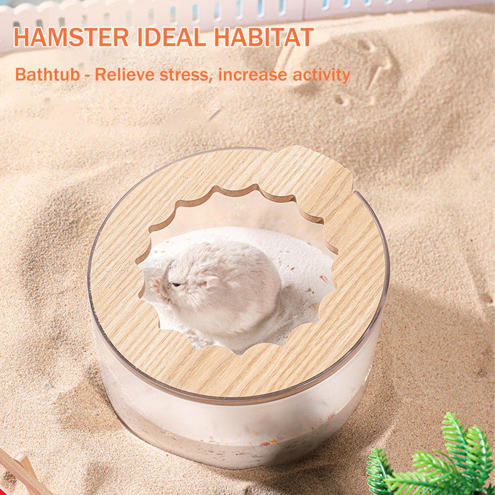 Marchul hamster sand bath container top lip prevents sand leakage during play