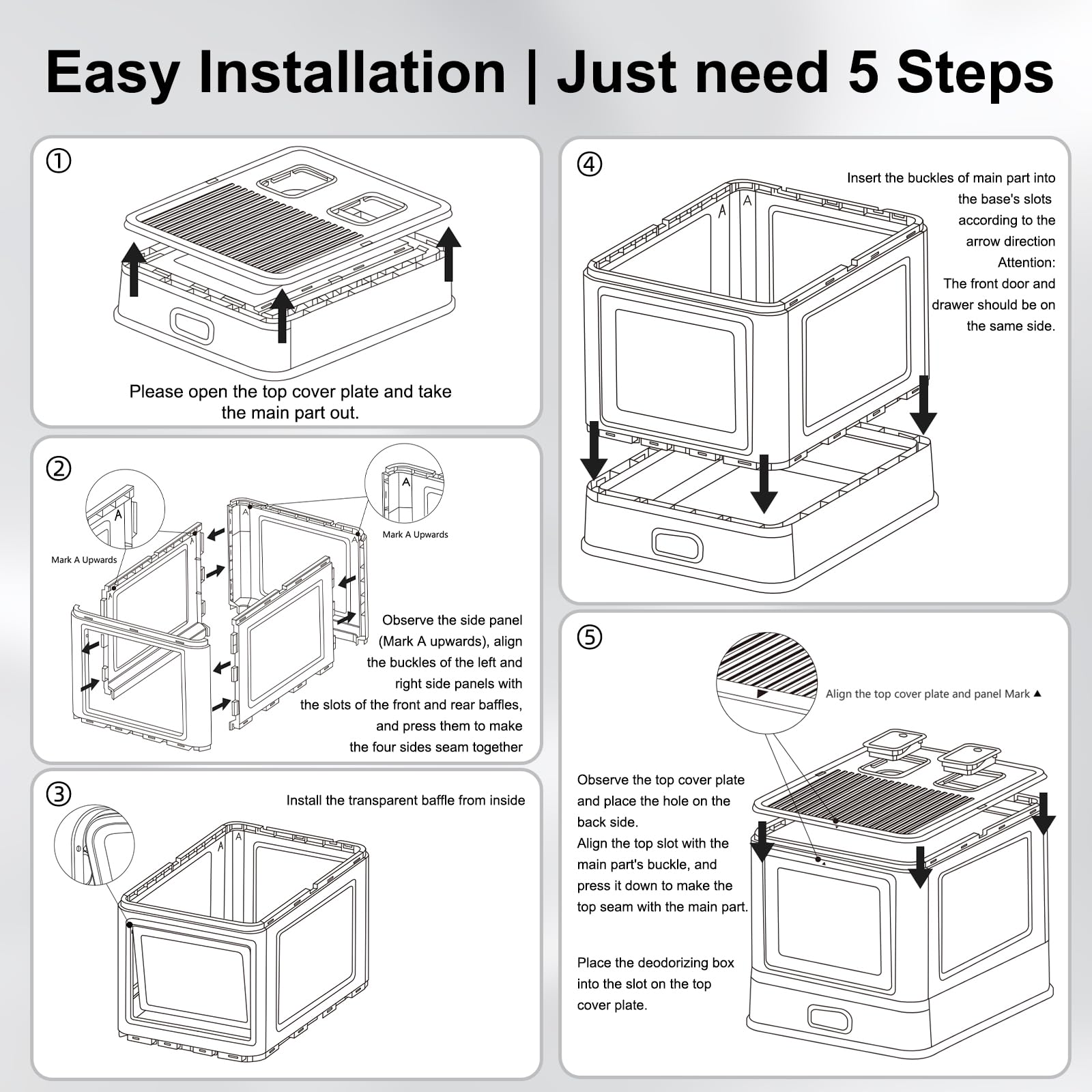 Marchul leakproof guard protects wooden floors during litter exchanges.