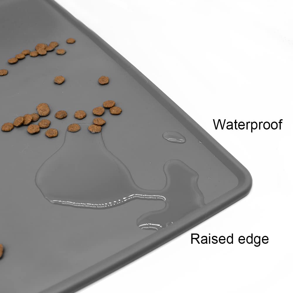 Marchul pet food mat silicone catches spills and protects floors.