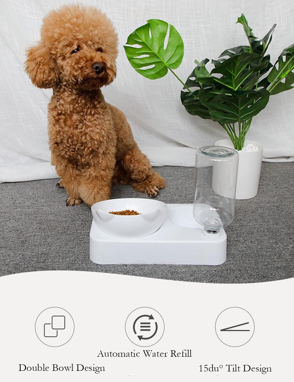 Marchul transparent water and food window lets you check levels