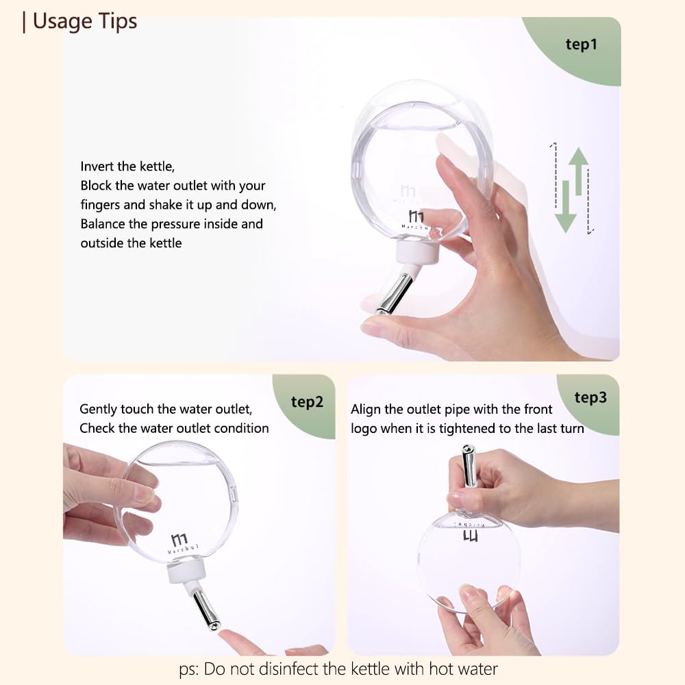 Marchul water bottle transparent 150ml reservoir for easy level monitoring