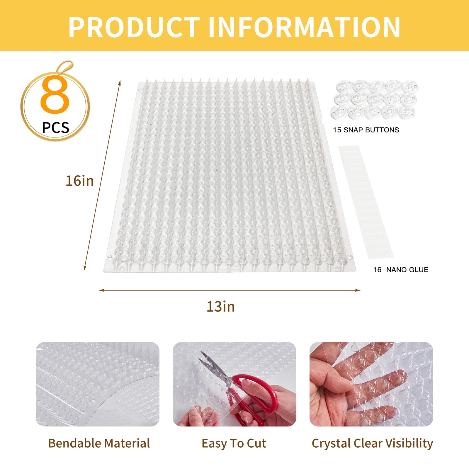 Mardili Cat Dog Repellent spike mat shown indoors and outdoors for versatile deterrence