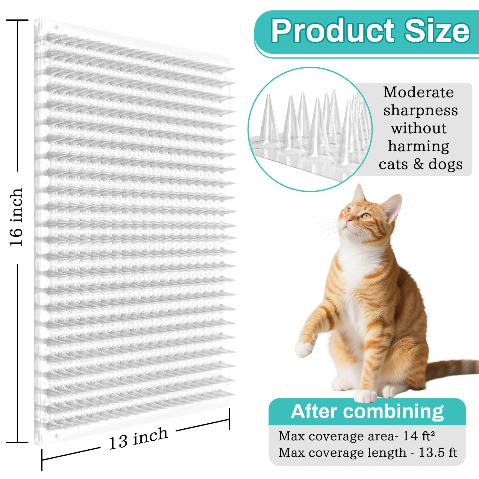 Mardili cat spike mat coverage up to 14 square feet.