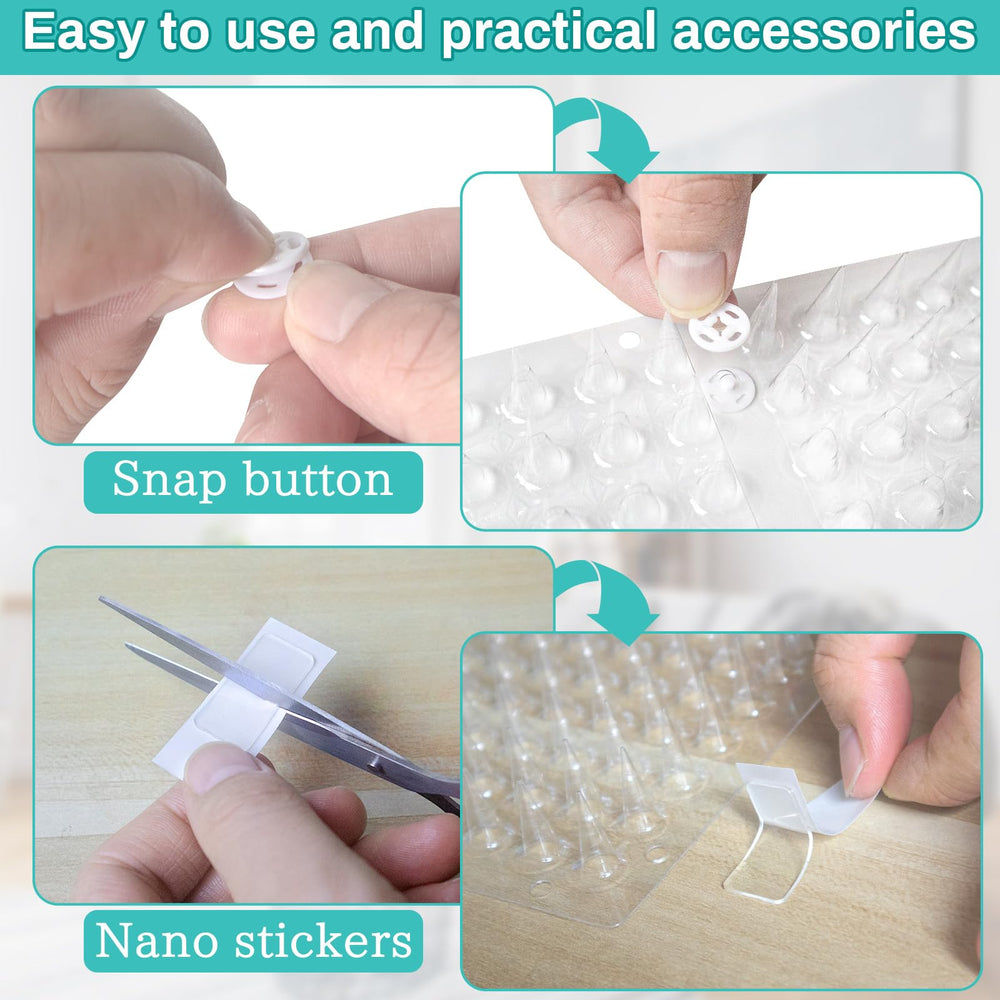 Mardili cat spike mat nano-stickers fix mat firmly in place.