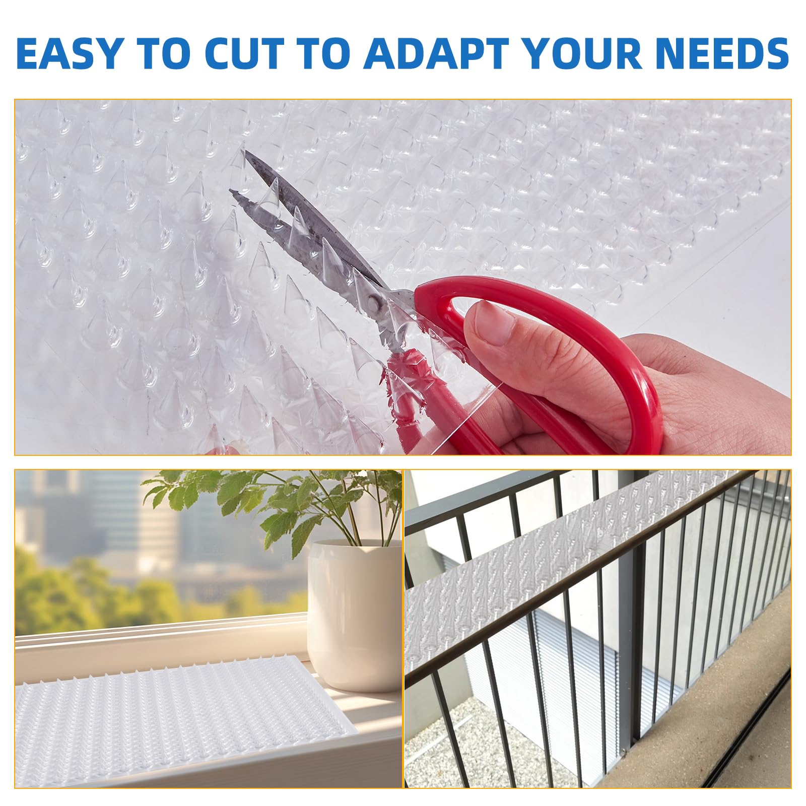 Mardili scat mat outdoor balcony setup protects plants and decor.
