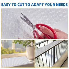 Mardili scat mat outdoor balcony setup protects plants and decor.