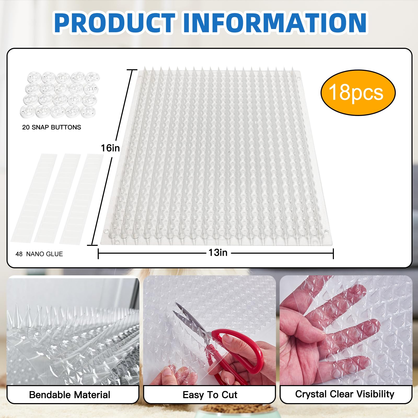 Mardili scat mat spikes humane design deters pets without harm.