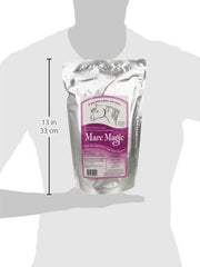 Mare Magic raspberry leaf ingredients close-up, natural herbal balance