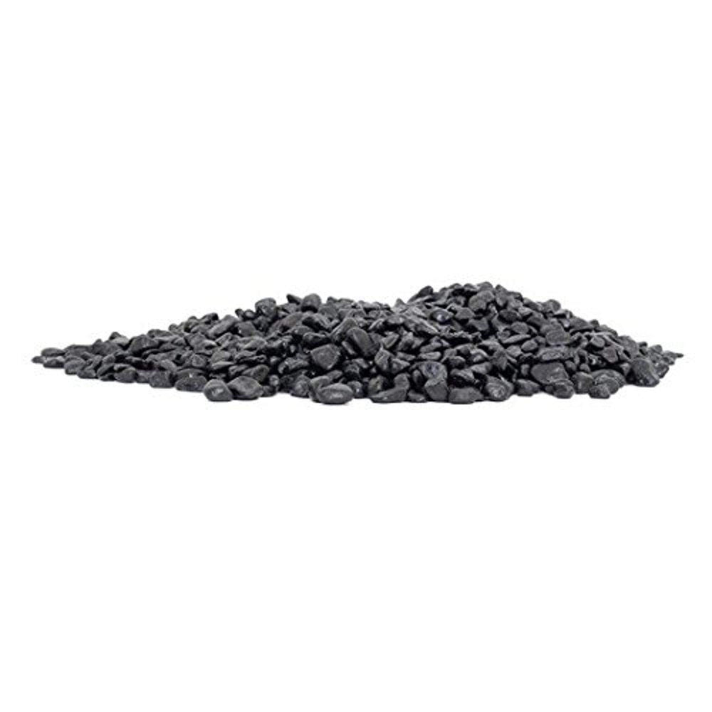 Marina Betta Decorative Gravel black with smooth edges protects delicate fins during tank setup