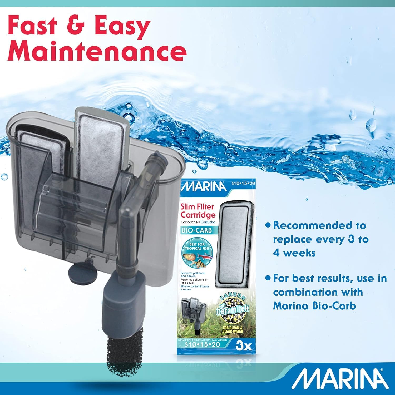 Marina goldfish tank setup benefits from Bio Clear filtration