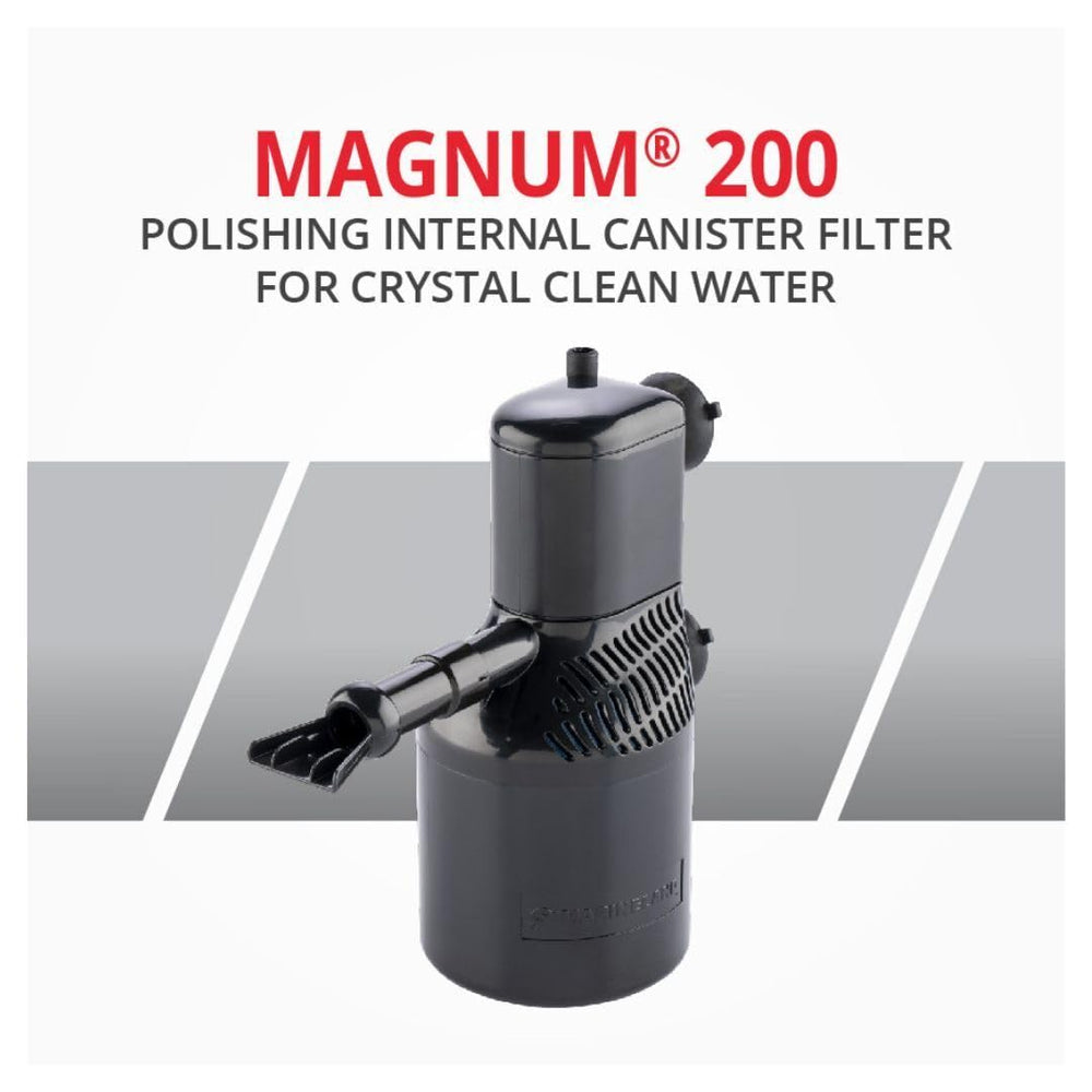 Marineland Magnum 200 floss sleeve debris filtration close-up