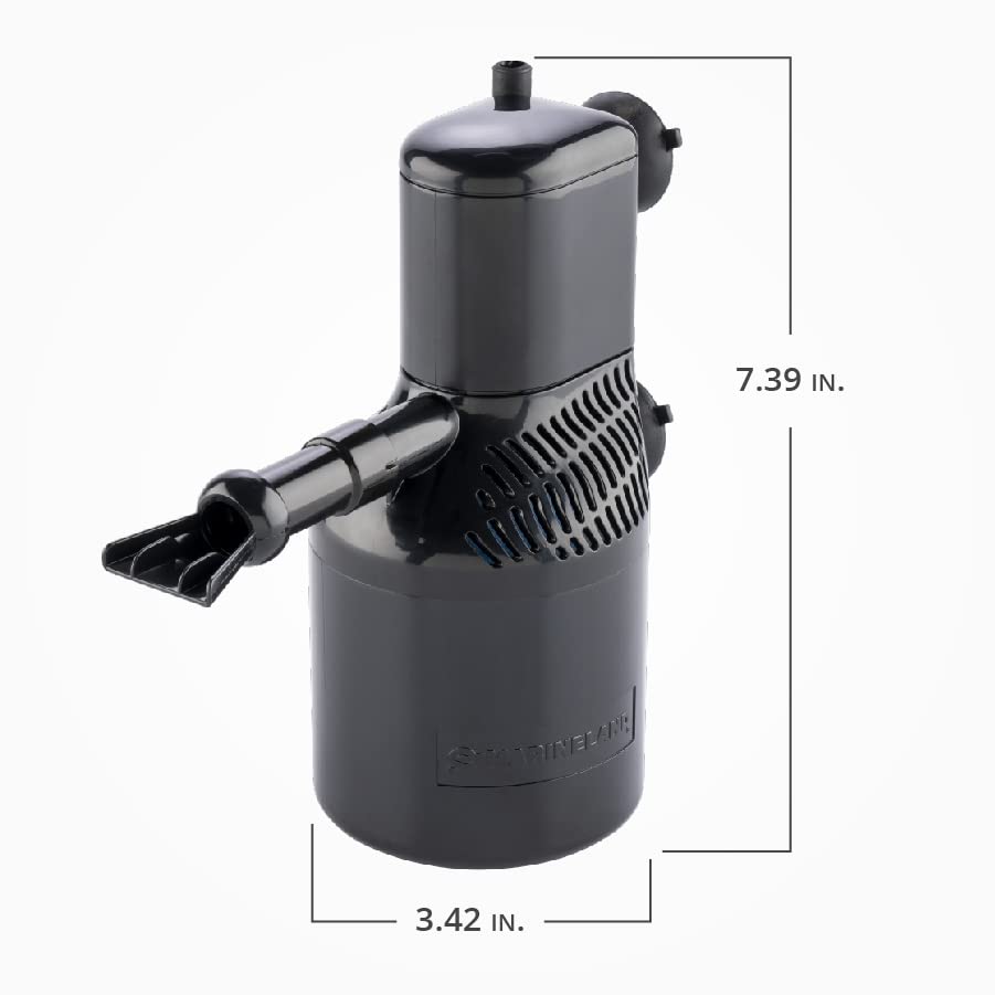 Marineland Magnum 200 interior components view reveals efficient, multi-stage filtration