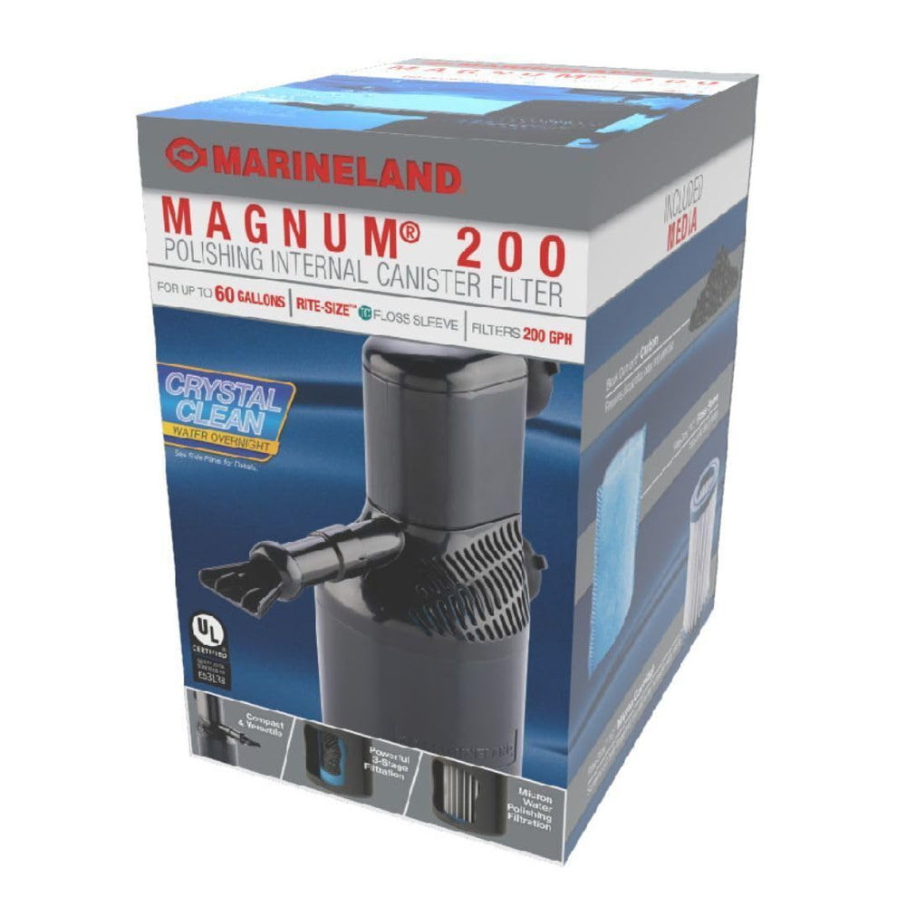 Marineland Magnum 200 media container close-up shows surface area for bacteria
