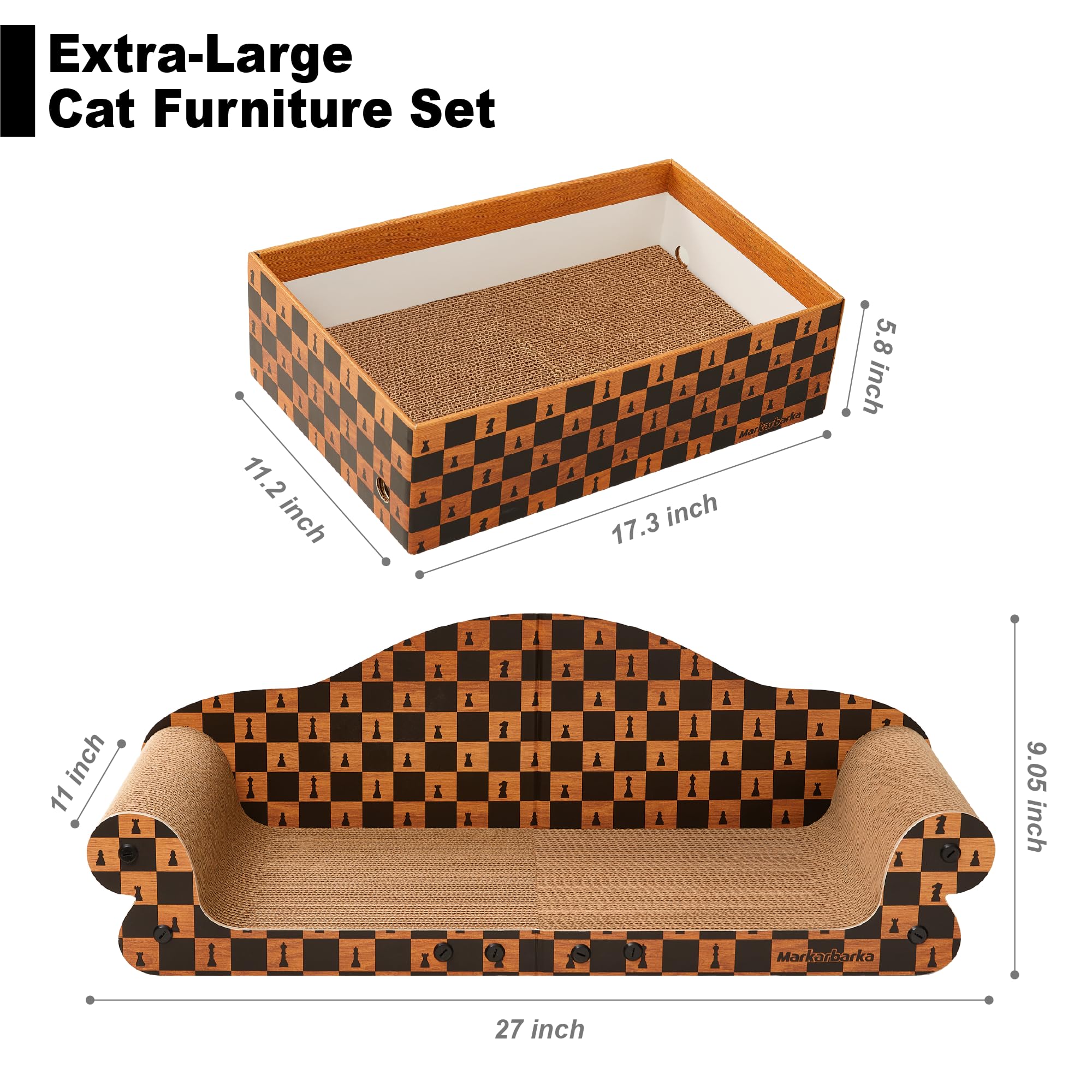 Markarbarka durable-cardboard-scratch-pad shows thick texture for lasting scratching
