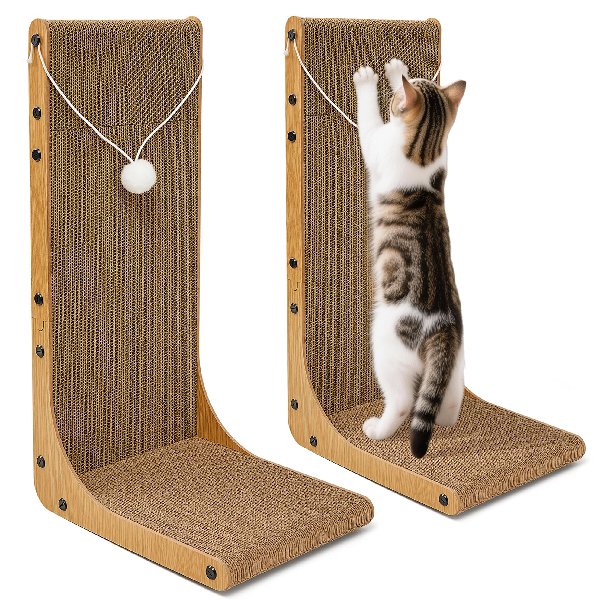 Markarbarka Value 2-Pack scratcher front view showing sturdy cardboard design