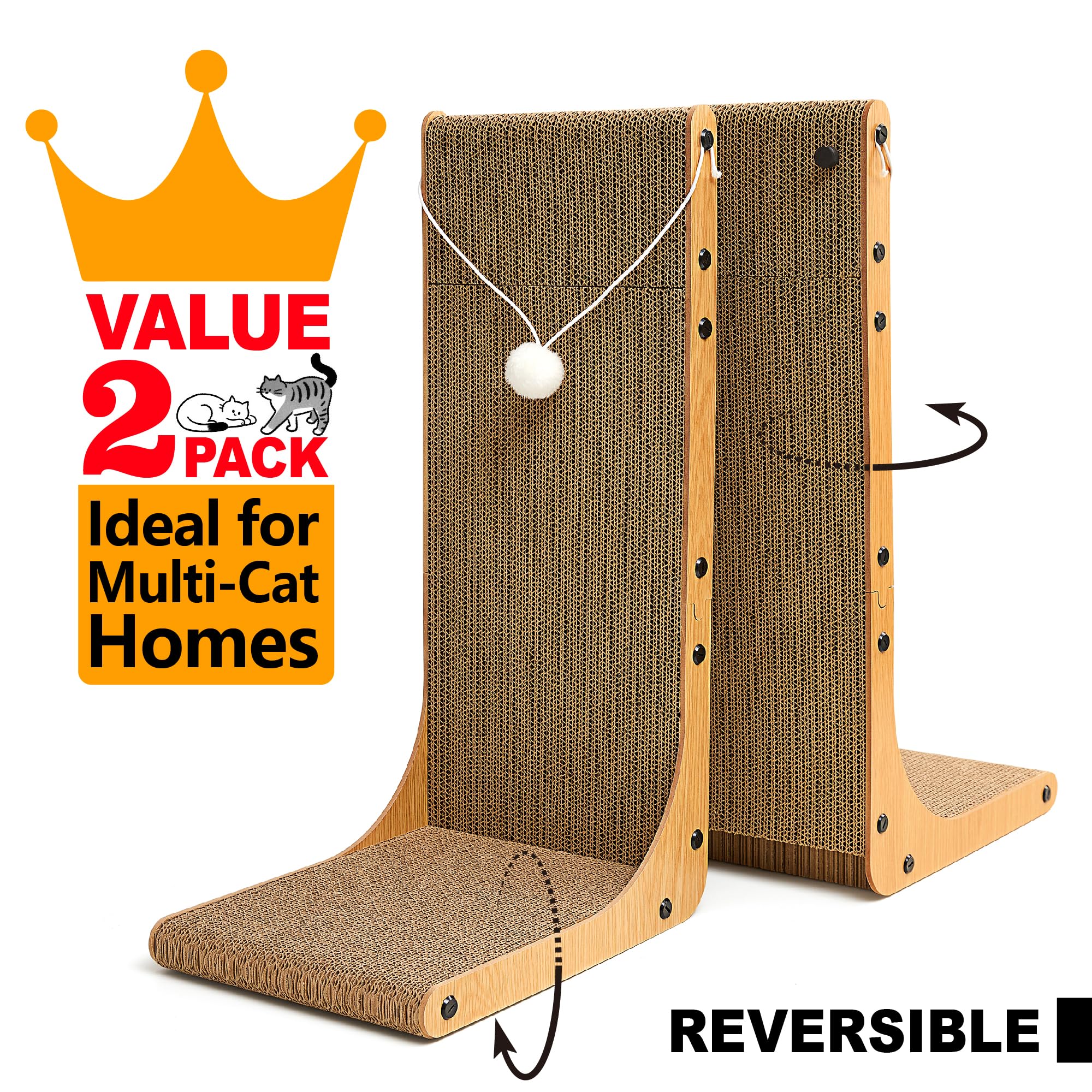 Markarbarka Value 2-Pack scratcher side angle highlighting durability