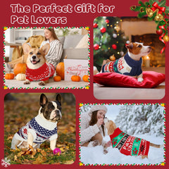 Marnonsis Christmas Dog Sweater knit-detail closeup reveals soft, breathable knit