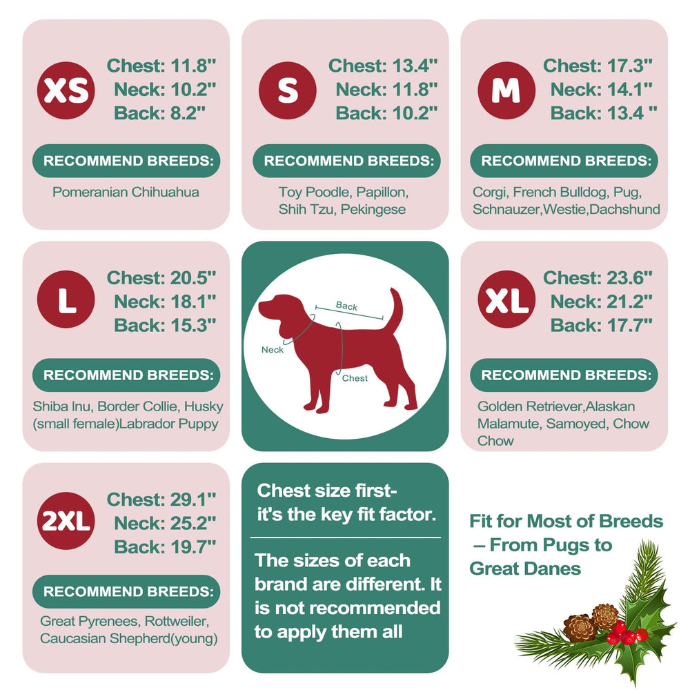 Marnonsis Christmas Dog Sweater turtleneck wrap for extra warmth