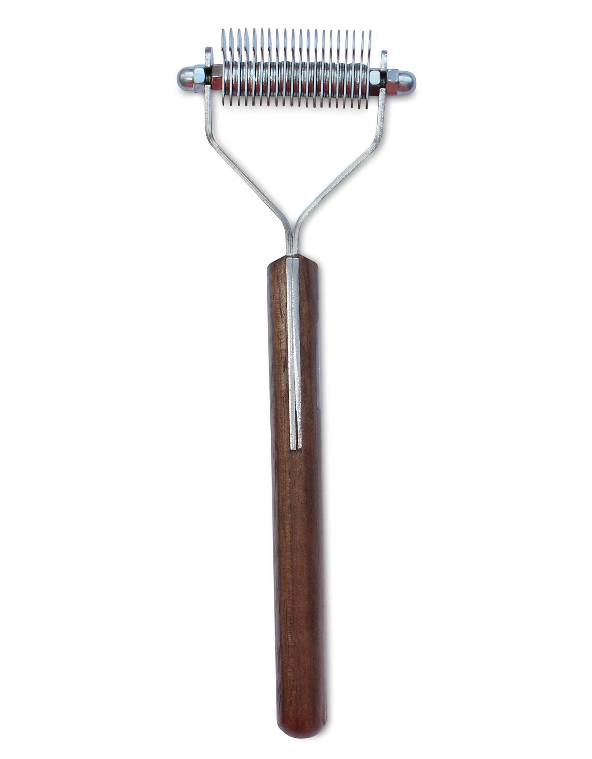 Mars Coat King blunt dematting rake blades close-up for precise undercoat removal