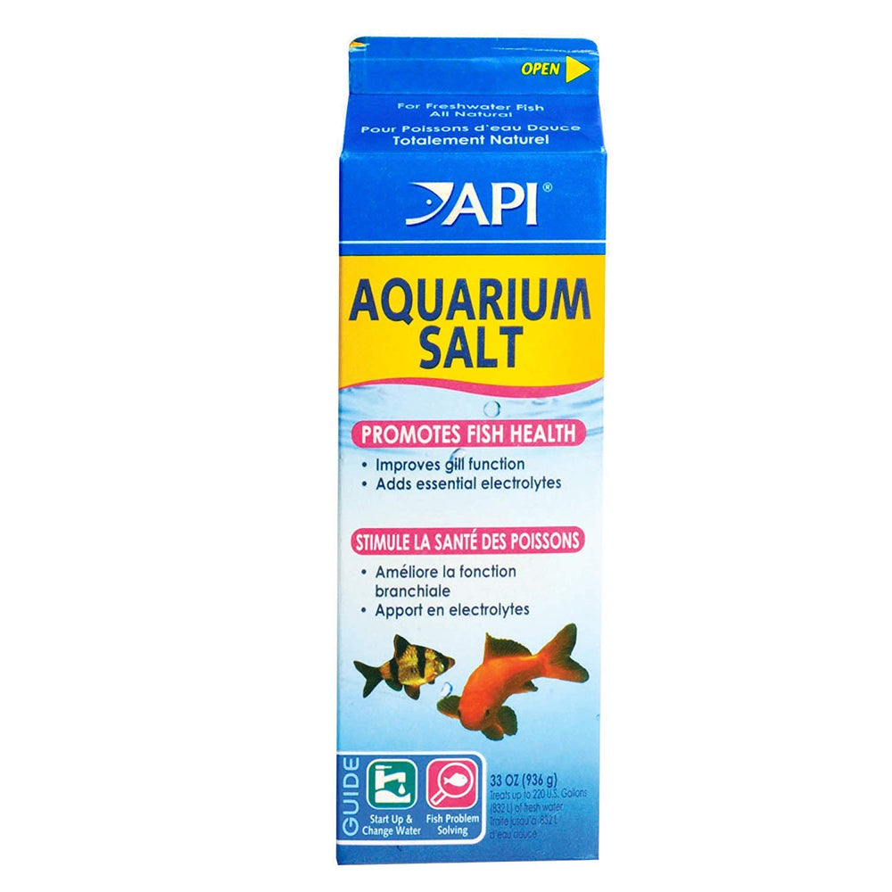 Mars Fishcare North Amer aquarium salt 1qt bottle pouring for quick water conditioning