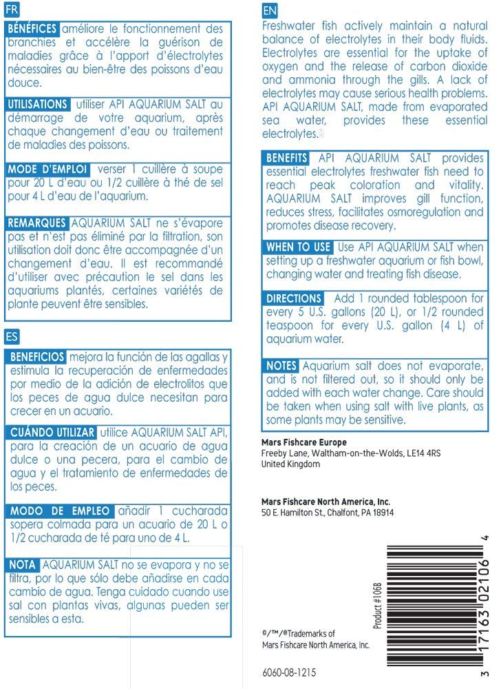 Mars Fishcare North Amer aquarium salt 1qt measured-dispense for precise dosing