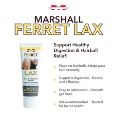 Marshall Ferret Lax paste application to food shows easy administration for daily use.
