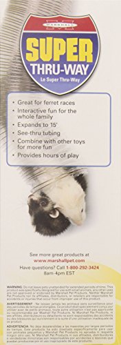 Marshall Pet Products Super Thru-Way durable material withstands energetic ferret exploration daily.