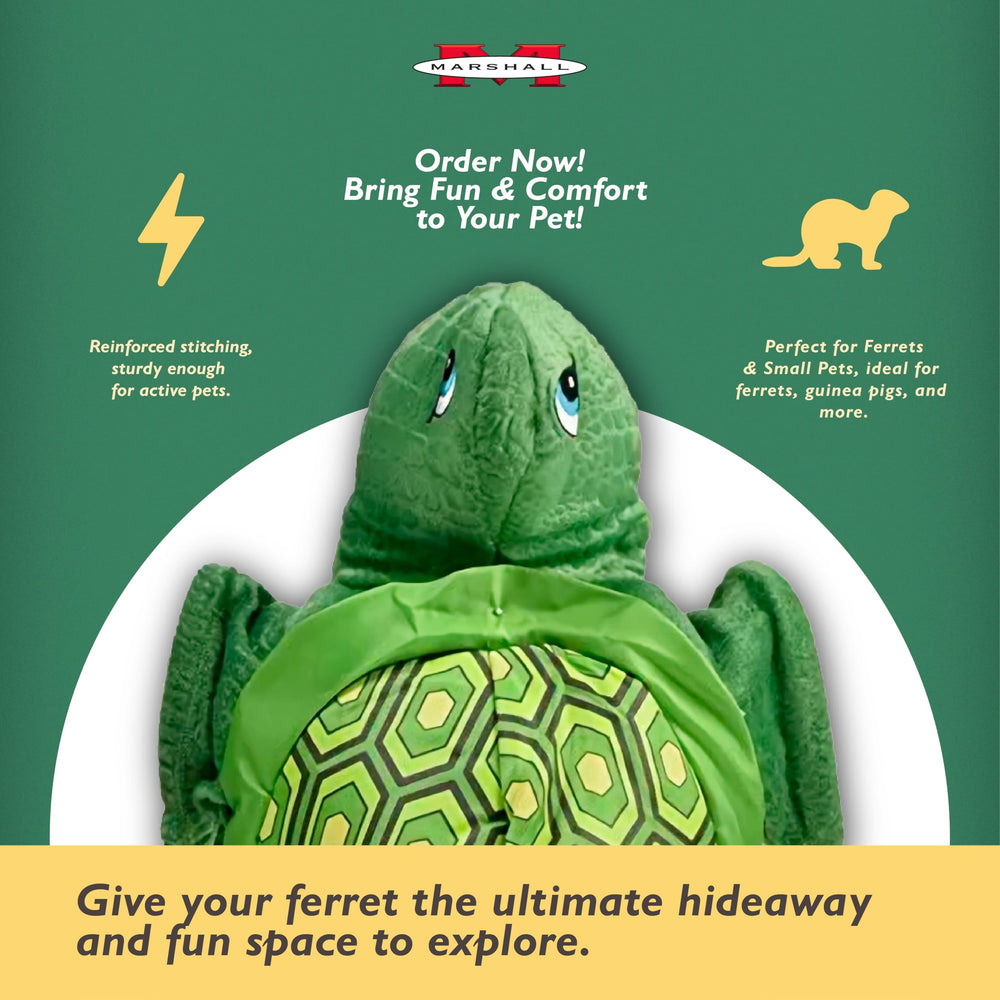 Marshall Pet Turtle Tunnel folded-flat for compact storage after play.