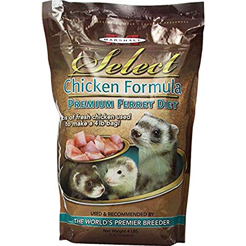 Marshall Select Chicken Formula ferret diet pellets support digestion and daily energy