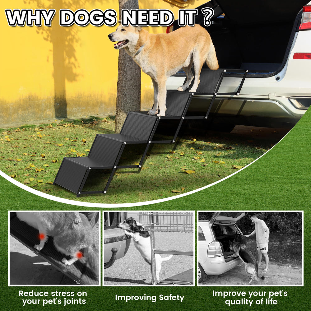 Marudina dog car ramp in-use on vehicle for easy loading.