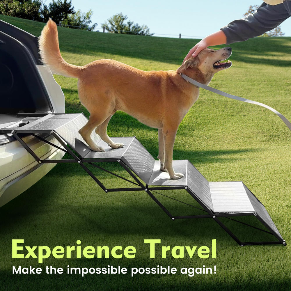 Marudina dog car ramp safety carabiner keeps ramp secured.