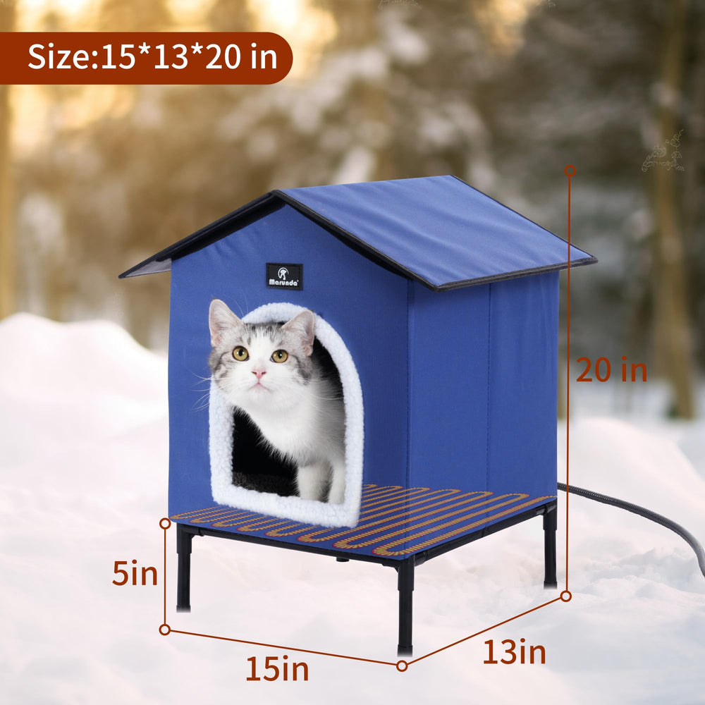 MARUNDA heated cat house is easy to assemble, saving setup time for busy pet owners